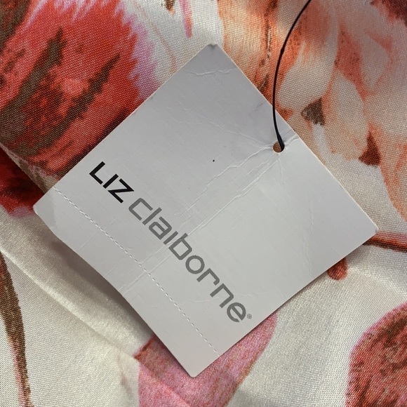 NWT - LIZ CLAIBORNE Floral Lined Belted Dress 6 - Picture 3 of 11
